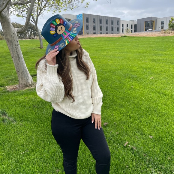 Mexican Artesanal Hand-painted Straw Hat